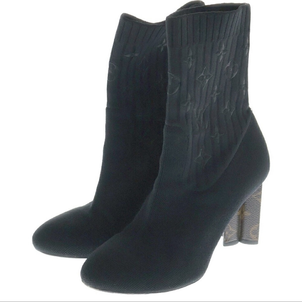 Louis Vuitton Black Heeled Boots